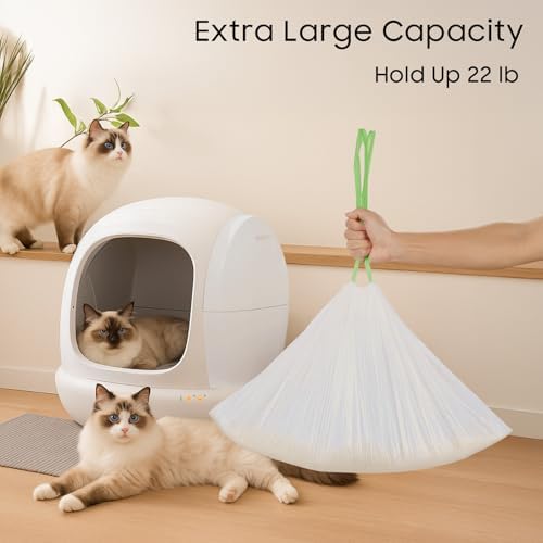 90 Count Cat Litter Bag Liners, Only Compatible with MW-SC01/SC02/SC09/LR01 Meowa Self-Cleaning Cat Litter Box, Thick Leakproof, 18" x 12.6" - Image 5