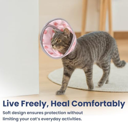PawsPik Adjustable Soft Recovery Cone for Dogs & Cats, Medium, Peach - Image 7
