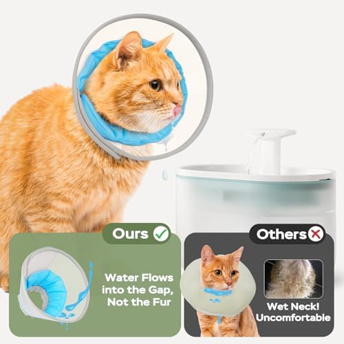 Cat Cone Collar Soft: Comfortable Waterproof Mesh Recovery Cone After Surgery to Stop Licking and Scratch, Alternative to Plastic Elizabeth Head/Neck Cone - Image 2
