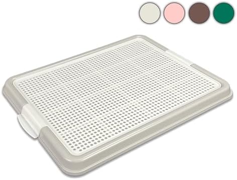 Dog Pee Pad Holder Tray, Puppy Potty Training, 22.5"x16.5", PP Plastic, Snap Lock, 4 Colors (Gray) - Image 2