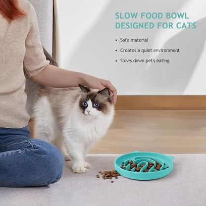 Coomazy Slow Feeder Cat Bowl Silicone Pet Puzzle Feeder for Slow Eating - Image 7