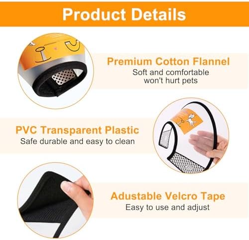 VOVIGGOL 2 Pack Cat Cones to Stop Licking, Cat E Collar Pet Cone for Cats After Surgery, Pet Elizabethan Collar Dog Head Cone Recovery Cone for Most Cats & Small Dogs (Size M, 5#) - Image 4