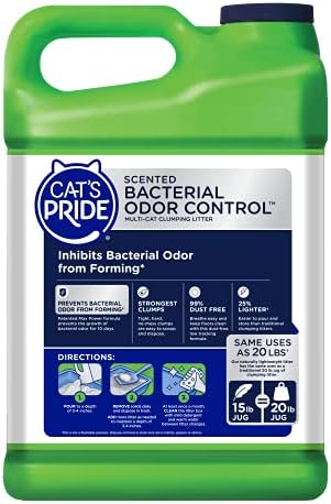 Cat's Pride Max Power: Bacterial Odor Control - Up to 10 Days of Powerful Odor Control - Strong Clumping - 99% Dust Free - Multi-Cat Litter, Scented, 15 Pounds (Pack of 2) - Image 3