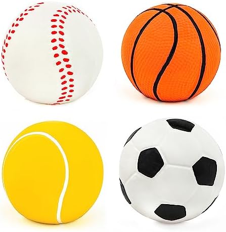 CHIWAVA 4PCS 2.4'' Squeak Latex Dog Sport Balls Fetch Toy for Small Dogs - Image 5