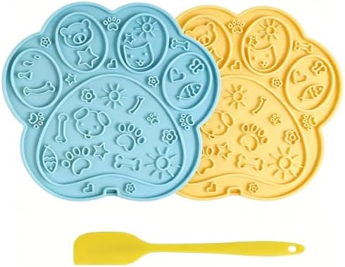 2PCS Dog Cat Lick Mat, BPA-Free Silicone Paw Pad with Suction Cups by Wfciosdv