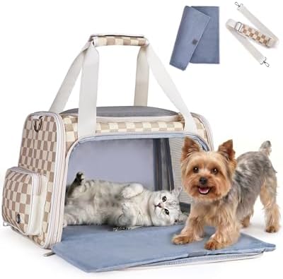 Homespon 34.5L Soft-Sided Cat Dog Carrier, Airline Approved Pet Bag by HOMESPON