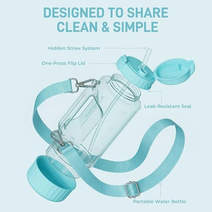 Dog & Mom Water Bottle 40.58oz with Detachable Bowl for Travel - Image 6