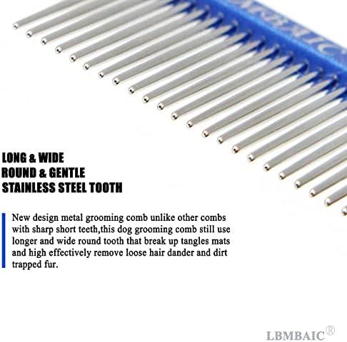 Metal Dog Grooming Combs Shedding Tangles,Knots,Mats.(7.5inches) - Image 4