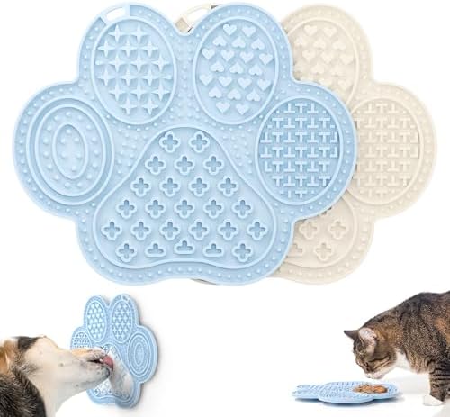 Li&Zhao Lick Mat for Dogs - 2 PCS Dog Lick Mats with Suction Cups Cat Lick Mat Puppy Lick Mat for Cats Dog Slow Feeder Dog Enrichment Toys for Yogurt Peanut Butter Food Treats by LiZhao