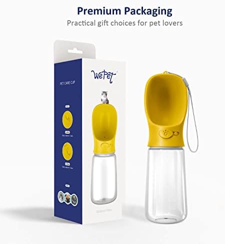 WePet Portable Dog Water Bottle, 19 OZ, Leak Proof Puppy Water Dispenser with Drinking Feeder for Pets Outdoor Walking, Hiking, Travel, Food Grade Plastic - Image 6
