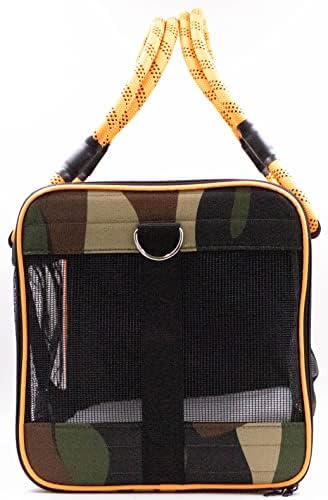 Buddy's Best Airline Approved Pet Carrier – Army Camo & Orange for Dog or Cat, Fits Under Seat, TSA Compliant, Ventilated Mesh Design w/Waterproof Base & Reflective Strips - Image 5