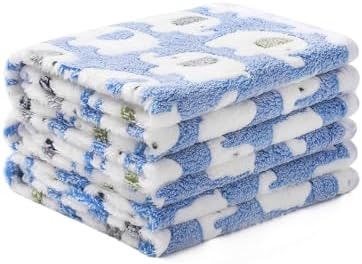 Luciphia 3 Pack Cute Dog Blankets Soft Fleece for Small Puppy Cat,41"x31" by luciphia