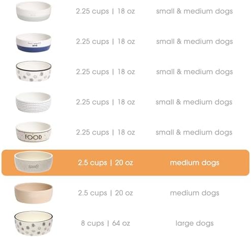 Pearhead Ceramic Dog Bowl - Woof Speckled Pet Food & Water Dish, 20 oz - Image 3