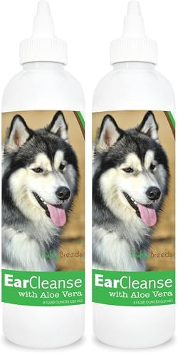Healthy Breeds Siberian Husky Ear Cleanse with Aloe Vera Cucumber Melon 8 oz (Pack of 2) by HealthyBreeds