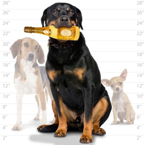 SILLY SQUEAKERS-Wine Bottles - Dog Toy - 100% Vinyl. Made Durable & Strong. Novelty Play Toy. Many Bottles to Choose from and They Floats (Crispaw, Single)