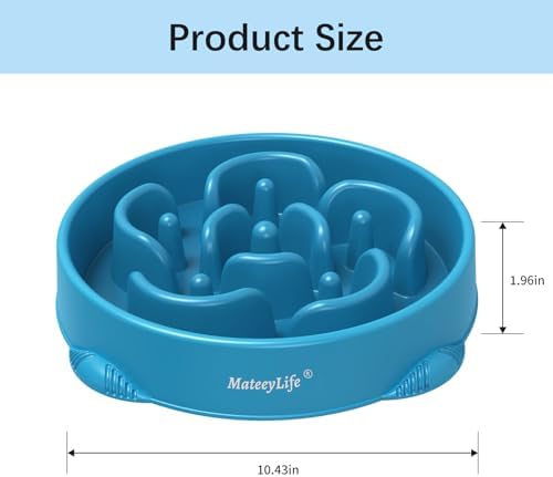 MateeyLife 2-Pack Slow Feeder Dog Bowls, 4 Cups, Dog Puzzle Feeder Bowl - Image 3