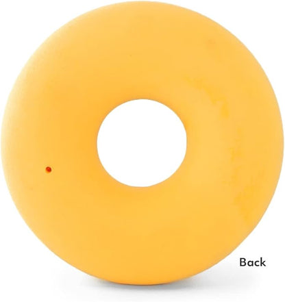 ZippyPaws ZippyTuff Dog Chew Toy - Durable Rubber Chew Ring Toy, Puppy Teething Toys, Tough & Squeaky Toys for Small, Medium, & Large Dogs, Flexible TPR Material - Blueberry Donut