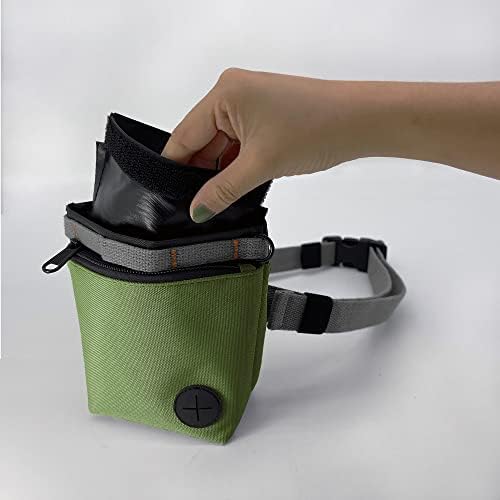 Dog Treat Pouch with Pet Training Clicker, Dog Training Treat Pouch Kit, Magnetic Closure, Hands-Free Training (Green) - Image 2