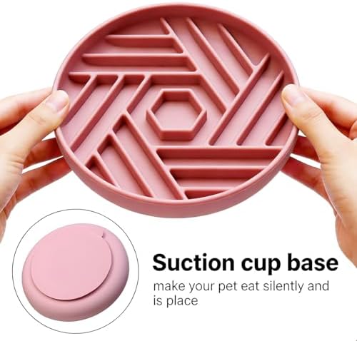 Silicone Slow Feeder Dog Bowl with Suction Base, Anti Choking Pet Bowl - Image 2