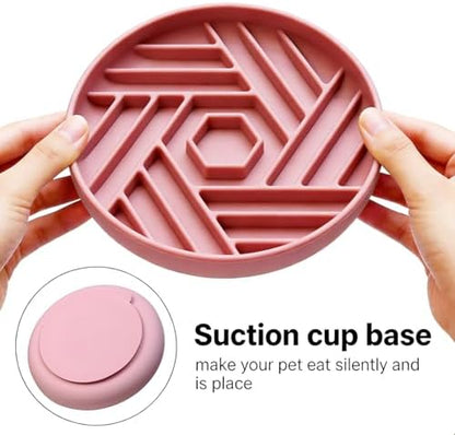 Silicone Slow Feeder Dog Bowl with Suction Base, Anti Choking Pet Bowl - Image 2
