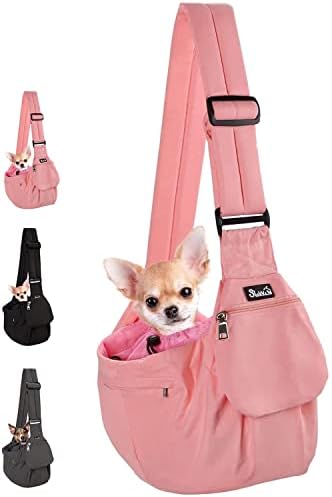 Lukovee Pet Sling, Small Pet Carrier, Hard Bottom Support & Safety Hook by Lukovee