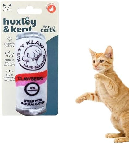 Huxley & Kent Plush Crinkle Catnip Cat Toy, Kitty Klaw Clawberry by HuxleyKent