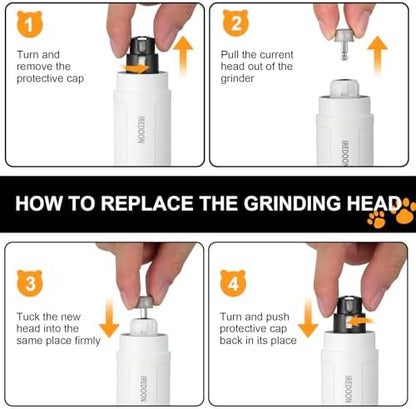 IREDOON Dog Nail Grinder Replacement Head for Most Brands and All Pets 2PCS - Image 5