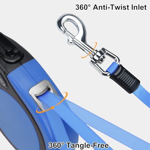 Taglory Retractable Dog Leash, One-Handed Brake, 16ft, Up to 44 lbs, Blue - Image 5