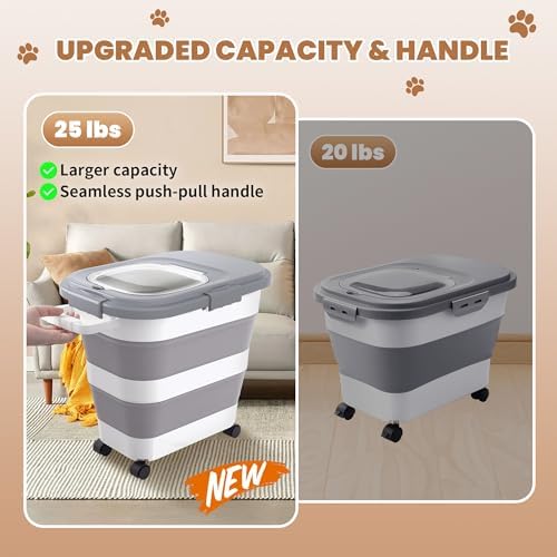 23-25Lbs Airtight Dog Food Storage Container,Collapsible Dog Food Container - Image 4
