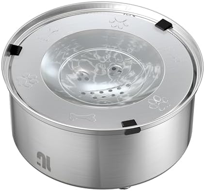 nicelock 3L/0.8 Gallon Dog Water Bowl No Spill, Stainless Steel No Spill Water Bowl for Dogs, Slow Water Dog Bowl, No Splash Dog Water Bowls by Nicelock