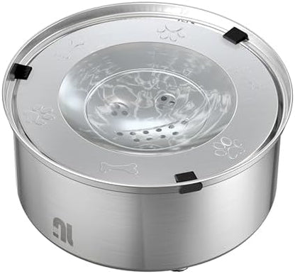 nicelock 3L/0.8 Gallon Dog Water Bowl No Spill, Stainless Steel No Spill Water Bowl for Dogs, Slow Water Dog Bowl, No Splash Dog Water Bowls by Nicelock