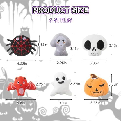 6pcs Halloween Catnip Toy，Indoor Pumpkin Ghost Shaped Cat Toy Plush Interactive Chew Bite Toys for Cat Kitten Indoor Festive Holiday Cat Lover Gift - Image 2