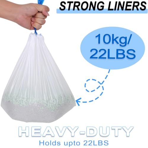 120 Count Cat Litter Box Liners,Waste Bags,Waste Drawer Liners Heavy Duty,Extra-Thick,For Automatic Cat Litter Box,Economy Bulk Pack - Image 6