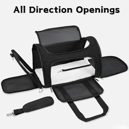 Soft-Sided Cat/Dog/Pet Carrier, Collapsible Pets Travel Carriers - Image 2