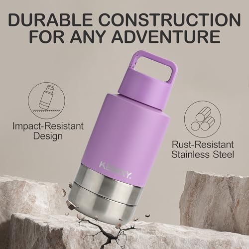 KEWIXY 3 in 1 Insulated Dog Water Bottle with Detachable Bowls for Travel - Image 5