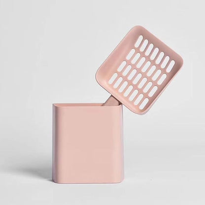 2 in 1 Cat Litter Scoop with Holder Stand Cat Stuff Cat Scooper for Litter Box Cat Accessories Cat Supplies Kitty Pink