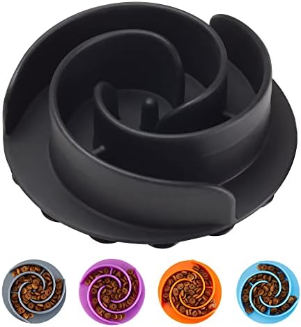Slow Feeder Dog Bowls Insert, Animire Soft Silicone Slow Eating Dog Food Bowl for Small, Medium and Large Dogs, Compatible with Regular and Elevated Bowls by Animire