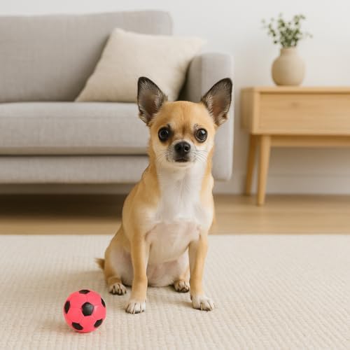 SPOT Latex Soccer Ball Dog Toy – 2in, Assorted Colors, Durable 100% Latex with Loud Squeaker, Fun Indoor & Outdoor Toy for Small Dogs & Puppies to Chase, Fetch, Chew & Play - Image 4