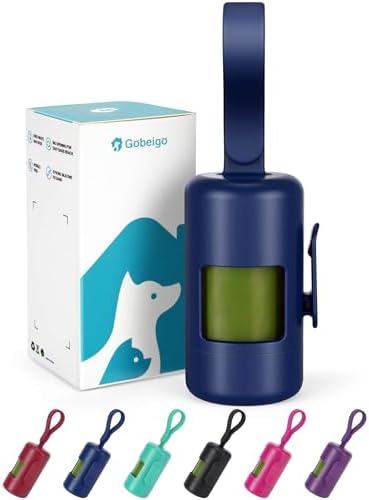 Gobeigo Dog Poop Bag Holder with Convenient Hook for Waste Bags(Blue) by Gobeigo