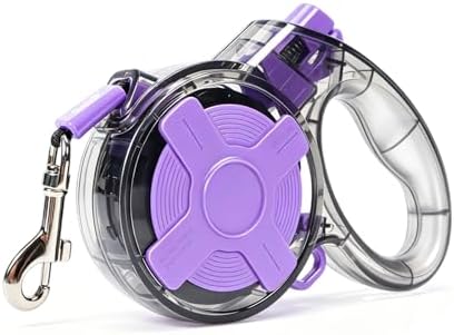 16 ft Retractable Dog Leash, Transparent Design, Up to 55 lbs by Allforthepets