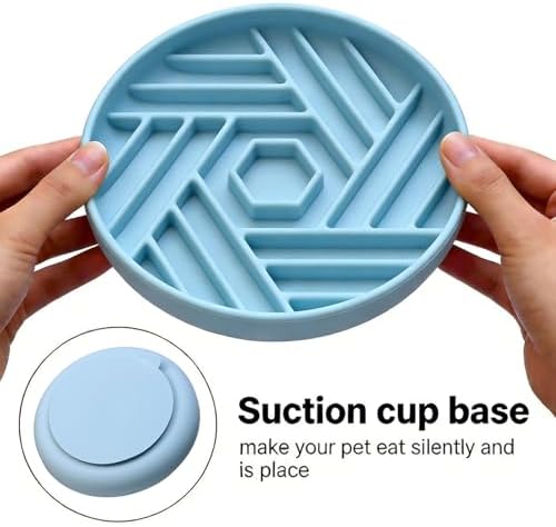 Silicone Slow Feeder Dog Bowl with Suction Base, Anti Choking Pet Bowl - Image 2