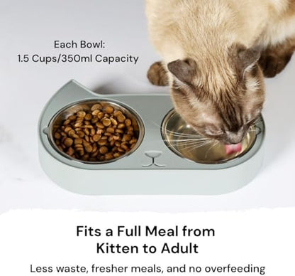 7 Ruby Road Kitten Food Bowl - Cat Food and Water Bowl Set for Indoor Cats - Image 2