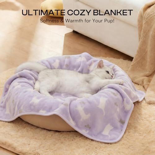 Luciphia Dog Blanket 3 Pack, Soft Cozy Fleece Throw for Puppy Cat,41"x31" - Image 4