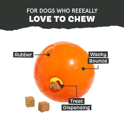 Barkbox Pumpkin Prodigy Dog Toy | Treat-Dispensing Rubber Dog Toy for Aggressive Chewers | Durable Dog Chew Toy for Medium Dogs & Puppy Essentials - Image 4