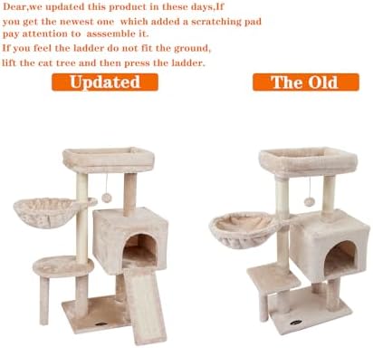 Cute Cat Tree Kitten Cat Tower Condo Furniture Scratching Posts Hammock B - Image 4
