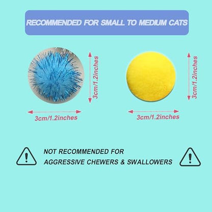 Cat Toys Assortment - Interactive Kitten Toy Bundle with Sparkle Pom Pom Balls, Crinkle Balls & Spring Toys for Indoor Cats(100-Pack) - Image 4