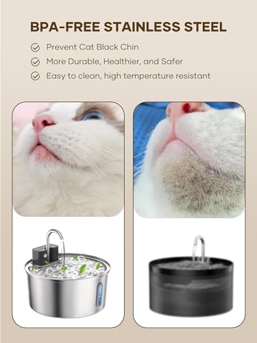 Tomxcute Wireless Cat Fountain 10 Filters -108oz Cordless Battery Operated - Image 5