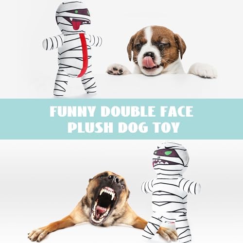 Nocciola Halloween Zombie Mummy Dog Toys with Organs: Funny Cool Hide and Seek Squeaky Chew Toys for Puppies, Small and Medium Size Breed, Plush Stuffed Cognitive Puzzle Toys for Training - Image 2