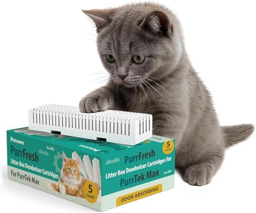 PetCove PurrFresh Litter Box Odor Eliminator for PurrTek Max, 5 Pack by PetCove