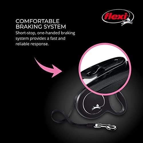 FLEXI® Classic XS Cord Retractable Dog Leash, 3-Finger Grip, 10 ft - Black - Image 4